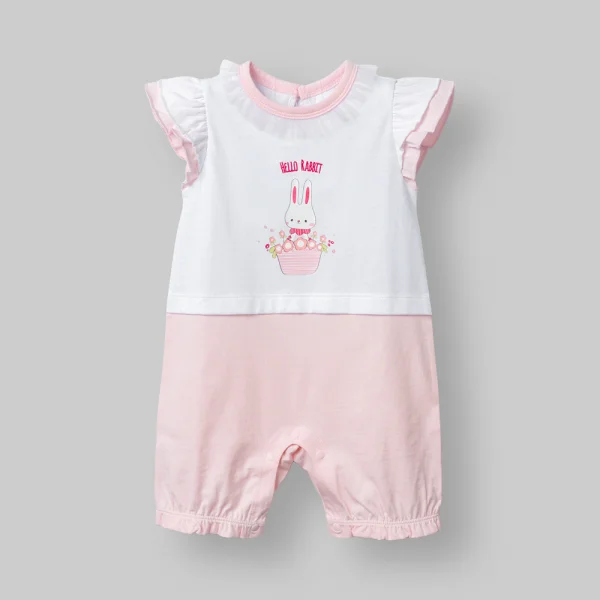 Bodysuit bé gái đùi Animo champs_pink VD0526011 (0-12M,Trắng-hồng nhạt)