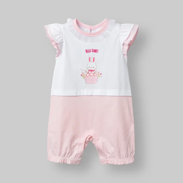 Bodysuit bé gái đùi Animo champs_pink VD0526011 (0-12M,Trắng-hồng nhạt)