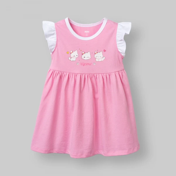 Đầm bé gái Animo Easy SU26 LU0626002 (1Y-4Y,Hồng)