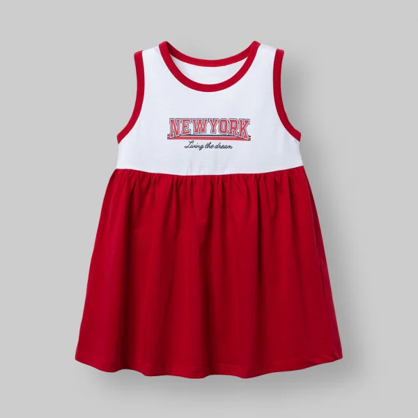 Đầm bé gái Animo Easy LU0426042 (1Y-4Y,Trắng-đỏ,DD02)
