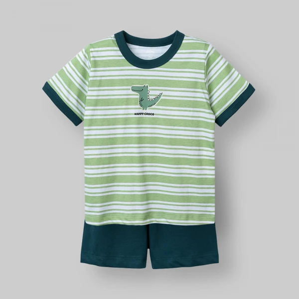 Bộ bé trai ngắn Animo Easy SU26 HN0526068 (1-4Y,Xanh lá)