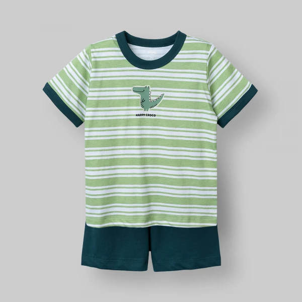 Bộ bé trai ngắn Animo Easy SU26 HN0526068 (1-4Y,Xanh lá)