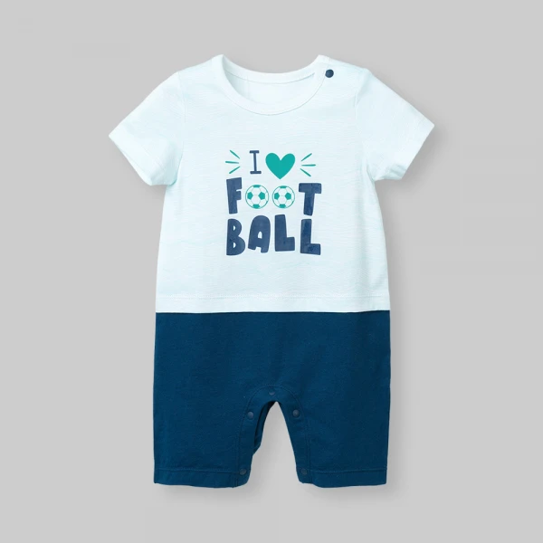 Bodysuit bé trai đùi Animo champs_soccer VD0526001 (0-12M,Trắng-navy)