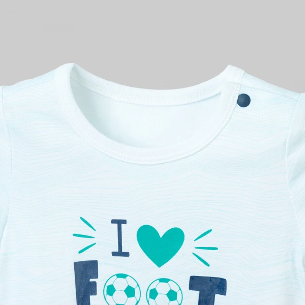 Bodysuit bé trai đùi Animo champs_soccer VD0526001 (0-12M,Trắng-navy)
