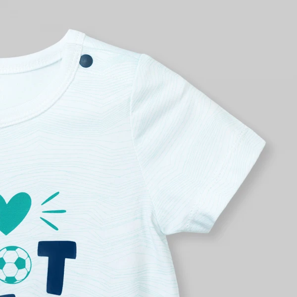 Bodysuit bé trai đùi Animo champs_soccer VD0526001 (0-12M,Trắng-navy)