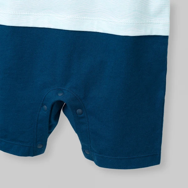 Bodysuit bé trai đùi Animo champs_soccer VD0526001 (0-12M,Trắng-navy)