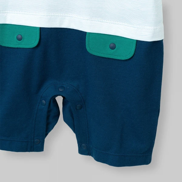 Bodysuit bé trai đùi Animo champs_soccer VD0526003 (0-12M,Trắng-navy-cổ vịt)