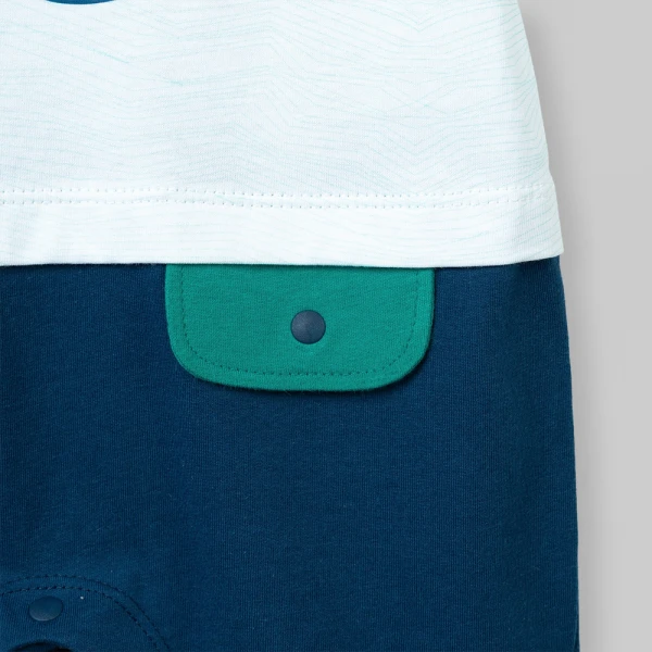 Bodysuit bé trai đùi Animo champs_soccer VD0526003 (0-12M,Trắng-navy-cổ vịt)