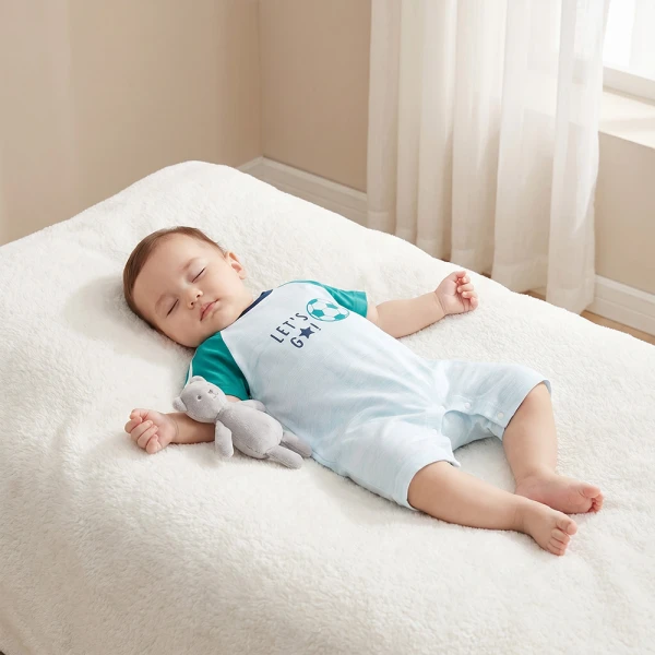 Bodysuit bé trai đùi Animo champs_soccer VD0526004 (0-12M,Trắng-xanh cổ vịt)