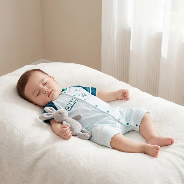 Bodysuit bé trai đùi Animo champs_soccer VD0526005 (0-12M,Trắng-navy)