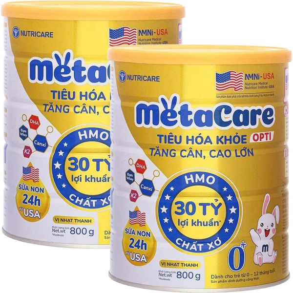 Combo 2 SPDD Metacare Opti 2+ 850g (Vàng)
