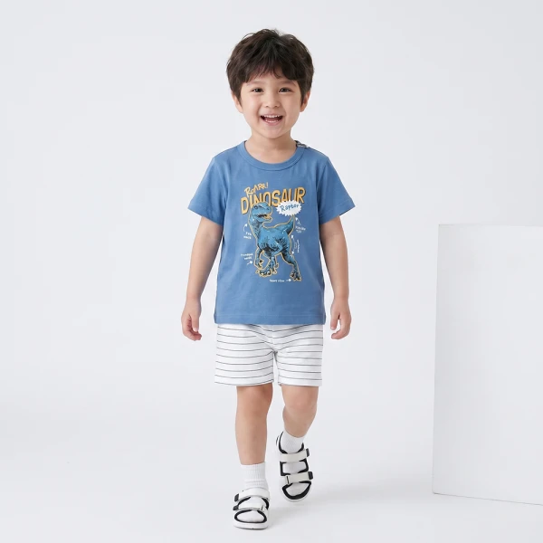 Bộ bé trai ngắn Animo Easy SU26 HN0626026 (1-4Y Xanh-Trắng)