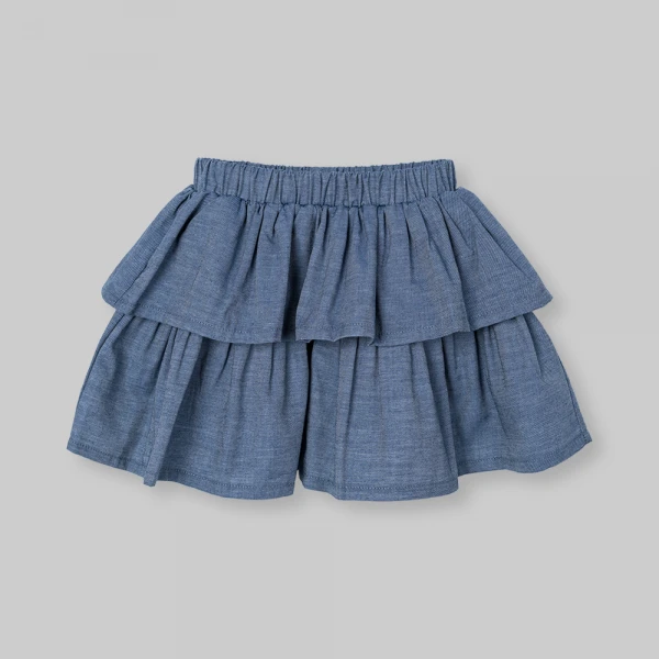 Bộ bé gái ngắn áo polo chân váy Animo LU0526084 (1Y-6Y,Kem-Dương)