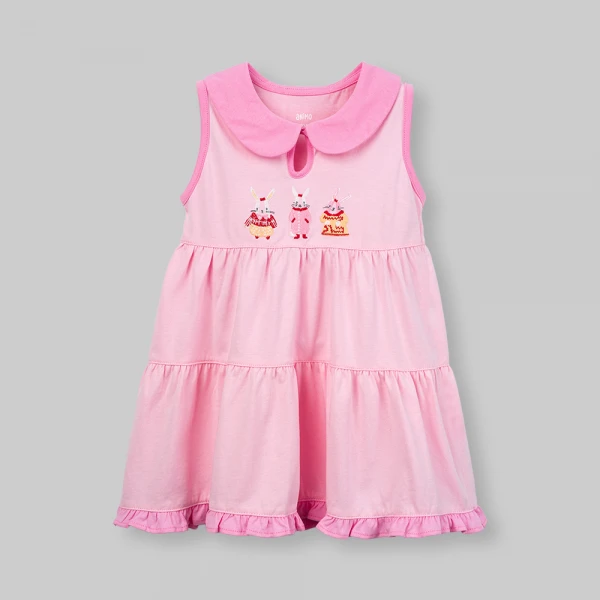 Đầm bé gái Animo SU26 TX0626007 (1Y-6Y,Hồng)