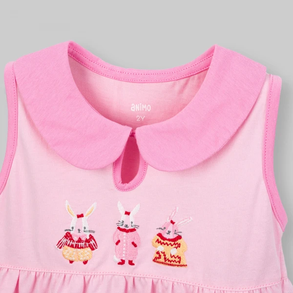 Đầm bé gái Animo SU26 TX0626007 (1Y-6Y,Hồng)