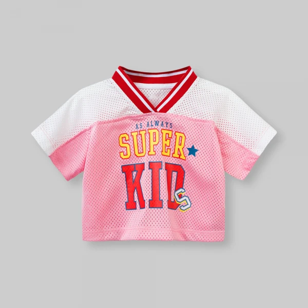 Bộ bé gái ngắn croptop Animo Champs SU26 TX0426051 (1Y-6Y,Hồng)
