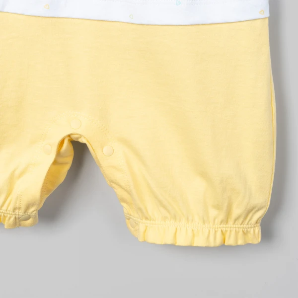 Bodysuit bé gái đùi Animo champs_yellow VD0526009 (0-12M,Trắng họa tiết-vàng)