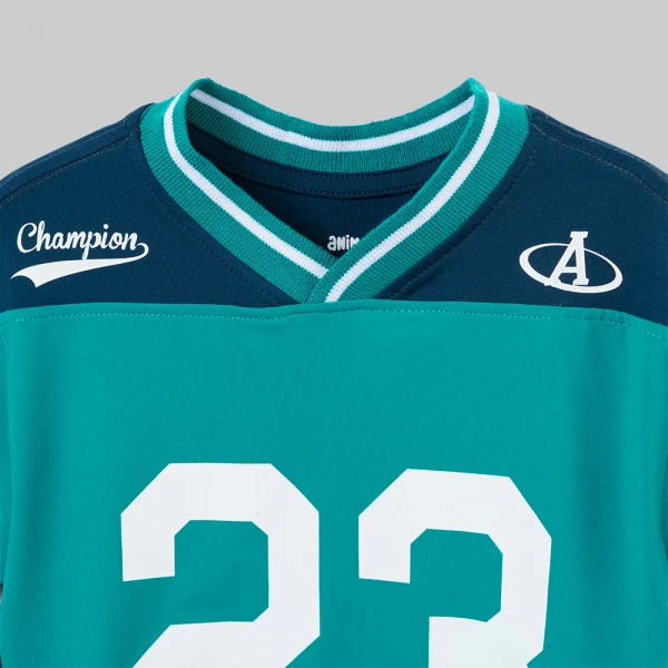 Bộ bé trai ngắn cổ tim Animo champs SP26 HN0526055 (1-6Y,Lá)