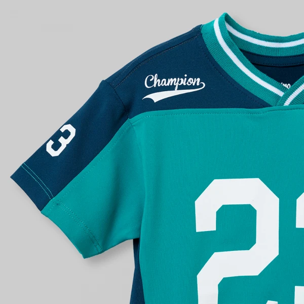 Bộ bé trai ngắn cổ tim Animo champs SP26 HN0526055 (1-6Y,Lá)