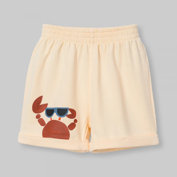 Bộ bé trai ngắn Animo Ocean Friends SP26 HN0626012 (1-6Y,Vàng-Kem)