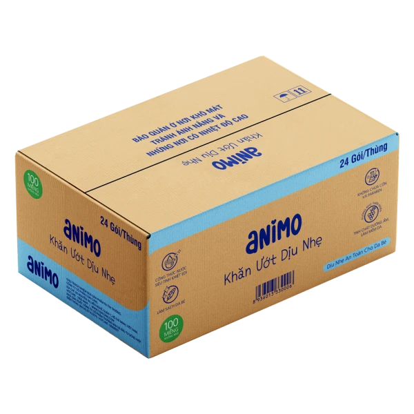Quà tặng khi mua Combo 5 Khăn Ướt Dịu Nhẹ Animo không mùi (100 tờ)