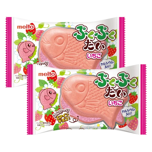 Combo 2 Bánh xốp cá Meito nhân kem dâu
