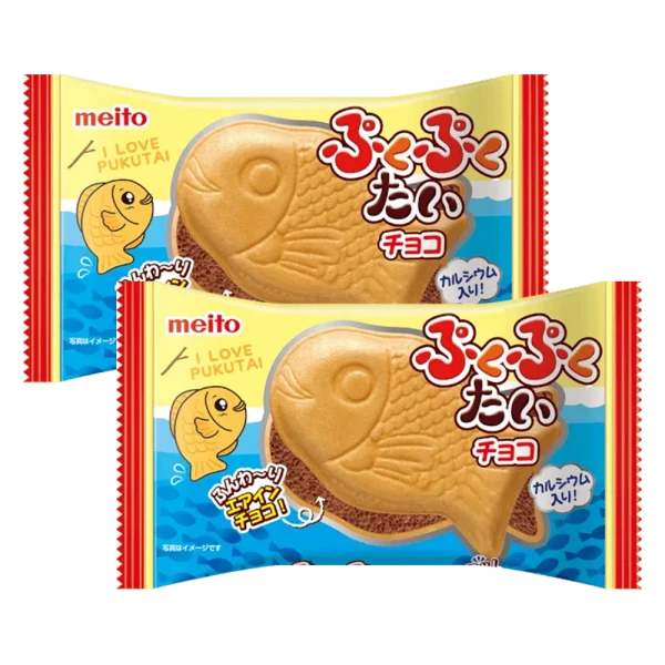 Combo 2 Bánh xốp cá Meito nhân kem sô cô la