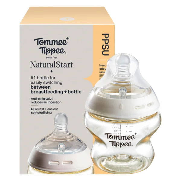 Bình Sữa PPSU Ty Siêu Mềm Tự Nhiên Tommee Tippee 150ml, Núm Ty Của Bình 0-3 Tháng