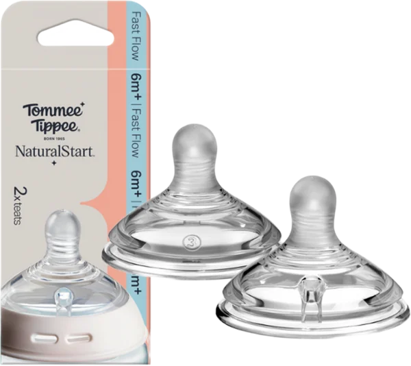 Núm Ty Silicon Siêu Mềm Tự Nhiên Tommee Tippee - Fast Flow (Vỉ Đôi)