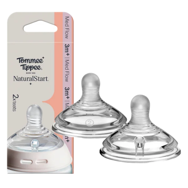 Núm Ty Silicon Siêu Mềm Tự Nhiên Tommee Tippee - Medium Flow (Vỉ Đôi)