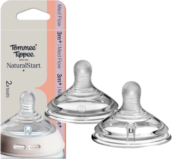 Núm Ty Silicon Siêu Mềm Tự Nhiên Tommee Tippee - Medium Flow (Vỉ Đôi)