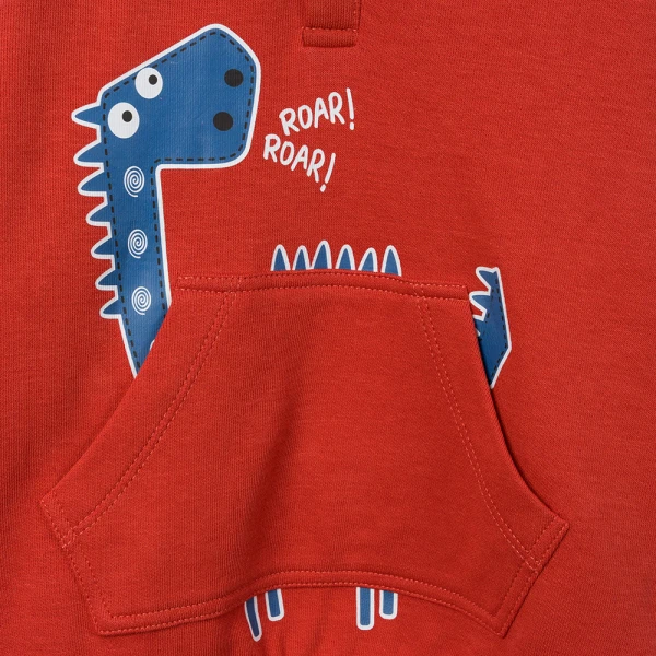 Bộ đông bé trai dài Animo Khủng long FW26 VD0726036 (1-4Y,Đỏ-Xanh)