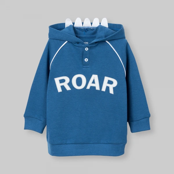 Bộ đông bé trai dài Animo Khủng long FW26 VD0726037 (1-4Y,Đỏ-Xanh)