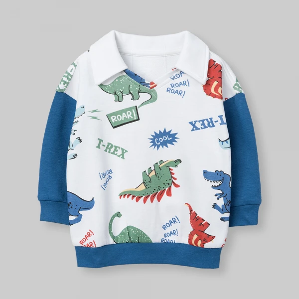 Bộ đông bé trai dài Animo Khủng long FW26 VD0726038 (1-4Y,Đỏ-Xanh)