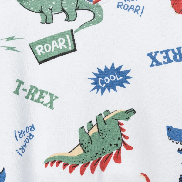 Bộ đông bé trai dài Animo Khủng long FW26 VD0726038 (1-4Y,Đỏ-Xanh)
