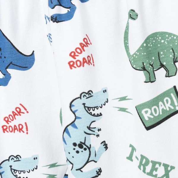 Bộ đông bé trai dài Animo Khủng long FW26 VD0726039 (1-4Y,Đỏ-Xanh)