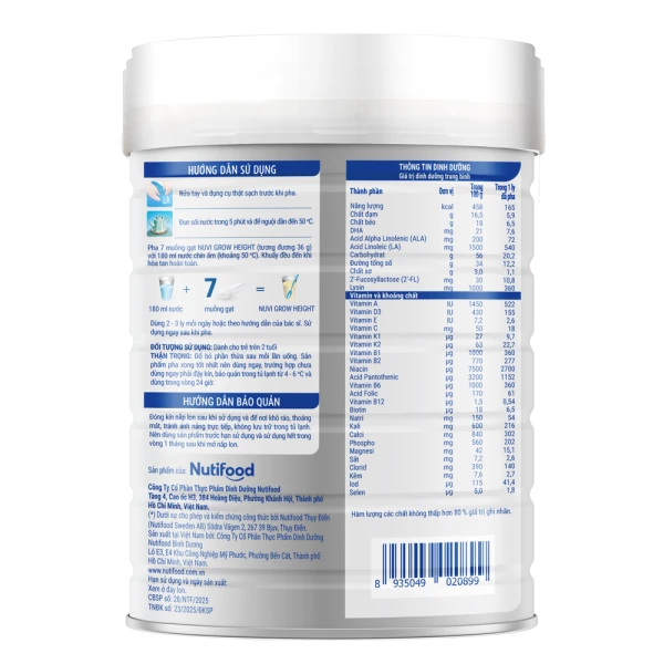 SPDDCT Nuvi Grow Height 1+ 800g