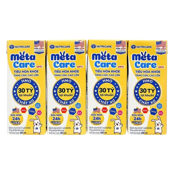 Lốc sữa dinh dưỡng pha sẵn MetaCare Opti 4x180ml