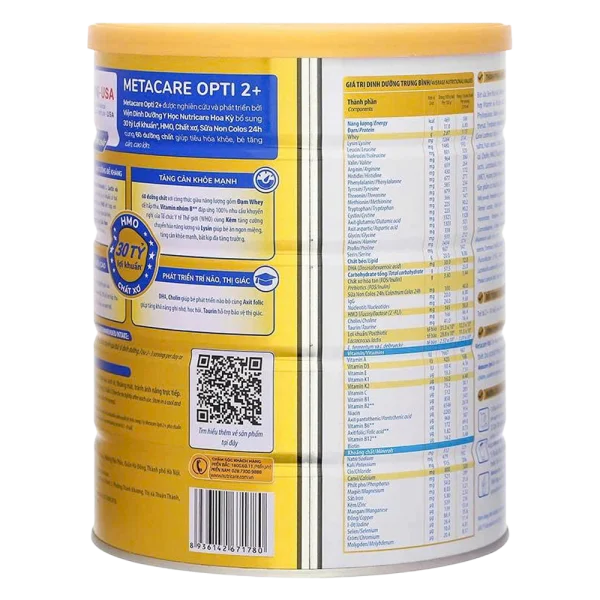 Combo 2 SPDD Metacare Opti 2+ 850g (Vàng)