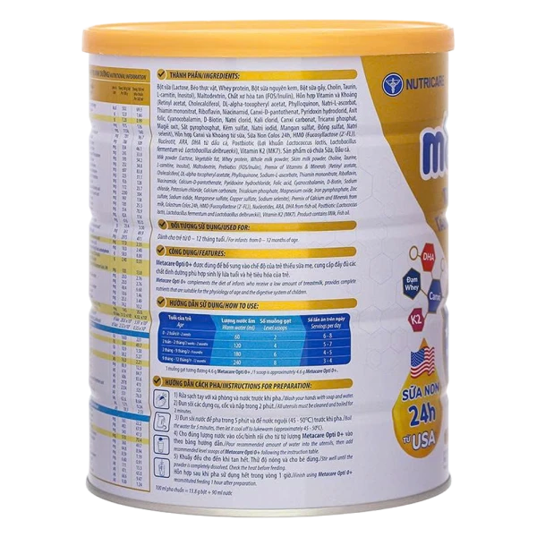 SPDD Metacare Opti 2+ 850g (Vàng)