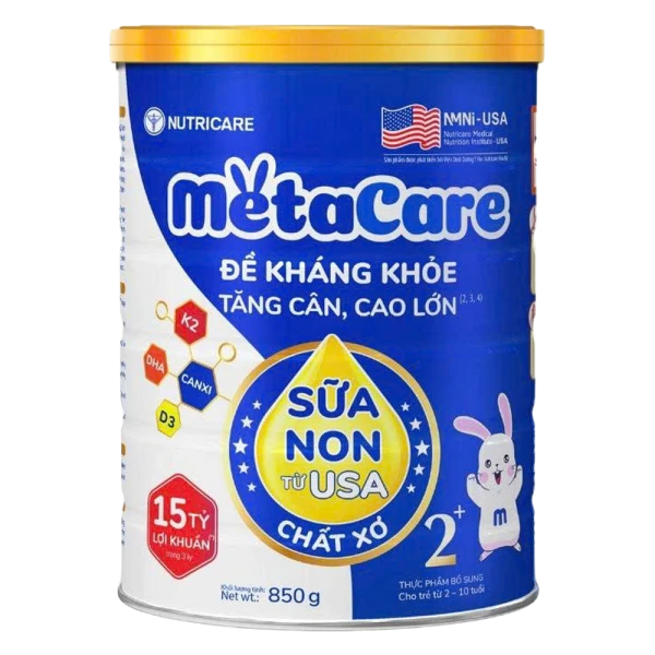 SPDD công thức Metacare 2+ 850g (Xanh)