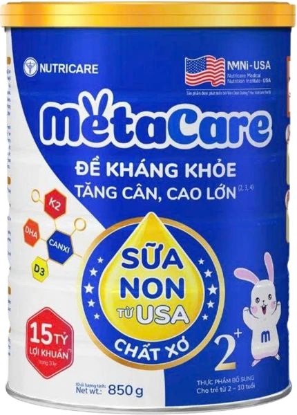 SPDD công thức Metacare 2+ 850g (Xanh)
