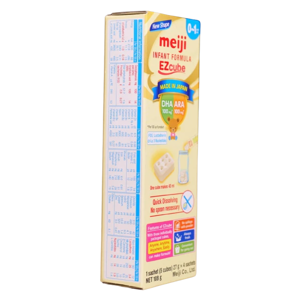 Sản phẩm dinh dưỡng công thức cho trẻ từ 0 đến 12 tháng tuổi: Meiji 0-1 year old INFANT FORMULA EZCube 