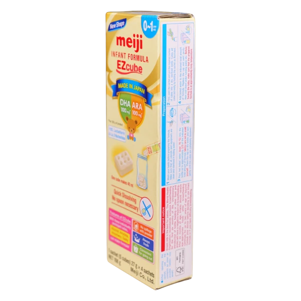 Sản phẩm dinh dưỡng công thức cho trẻ từ 0 đến 12 tháng tuổi: Meiji 0-1 year old INFANT FORMULA EZCube 