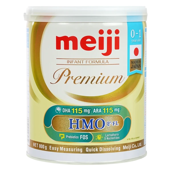 Sản phẩm dinh dưỡng công thức cho trẻ từ 0 đến 12 tháng tuổi: Meiji 0-1 year old INFANT FORMULA Premium 