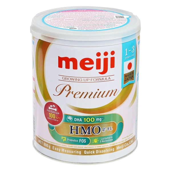 Sản phẩm dinh dưỡng công thức với mục đích ăn bổ sung cho trẻ từ 1 đến 3 tuổi: Meiji 1-3 years old GROWING UP FORMULA Premium