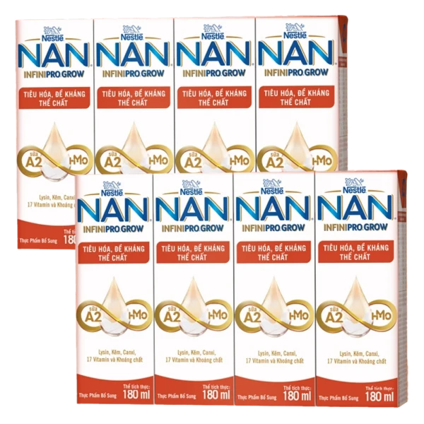 2 lốc Thực phẩm bổ sung NESTLE NAN INFINIPRO GROW 6(4x180ml)