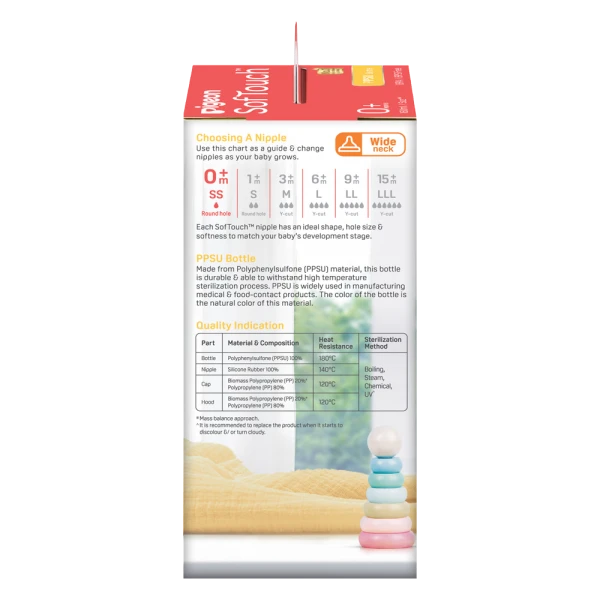 BÌNH SỮA PPSU SOFTOUCH BABY-FRIENDLY WORLD PIGEON HOẠ TIẾT DẢI NGÂN HÀ 160ML