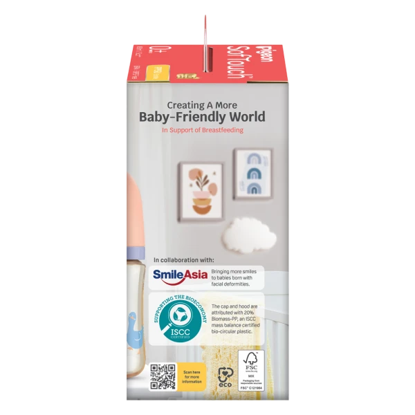 BÌNH SỮA PPSU SOFTOUCH BABY-FRIENDLY WORLD PIGEON HOẠ TIẾT ĐÀN NGỖNG 160ML