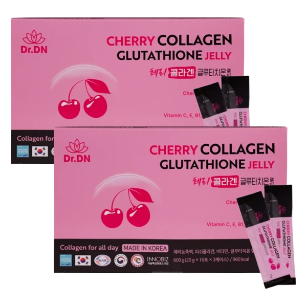 Combo 2 Thạch cherry collagen glutathione Dr.DN (hộp 30 gói)